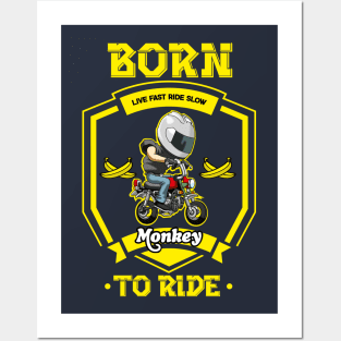 Honda Monkey Born to Ride version2 Posters and Art